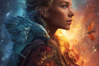 design stunning fantasy book cover art book design, e book cover design