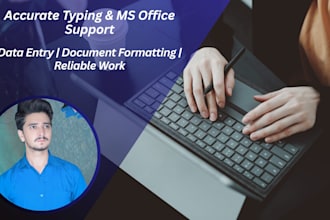 do professional data entry,ms office and typing work