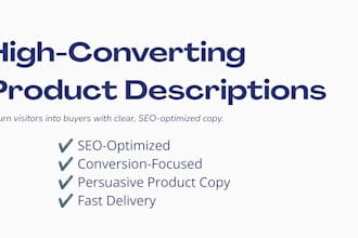 write high converting e commerce product descriptions