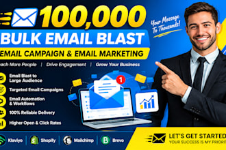 send bulk emails, mass email blasts and targeted email marketing campaigns