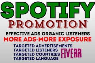 promote apple music, sportify music, amazon music to get millions of streamers