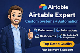 setup airtable database, airtable automation, and custom business workflows