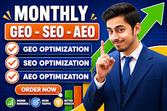 provide monthly GEO SEO services for your website