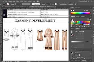 design women sleepwear clothing tech pack fashion design