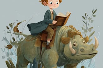 children story book illustration, children story book