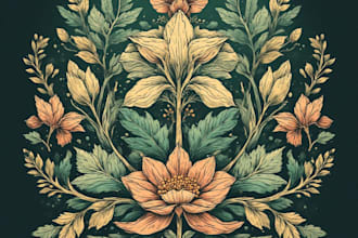 illustrate best botanical illustration with flowers
