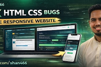 fix HTML CSS bugs, layout issues and responsiveness