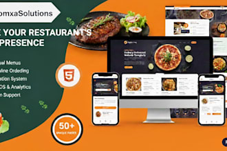 build a modern restaurant, cafe, bakery website with complete solution