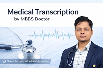 transcribe medical audio and clinical notes as an mbbs doctor