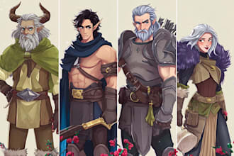 illustrate your dungeons and dragons characters or party