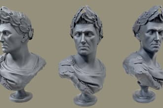sculpt 3d bust model 3d head model face model 3d head bust zbrush 3d printing