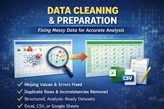 clean, prepare, and fix your messy data for analysis