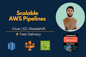 build AWS data engineering, pipelines, etl workflows