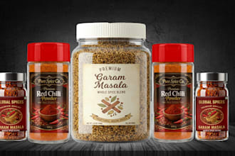 customize label for sauce, spice, seasoning, salsa, rub, dips, pepper and food