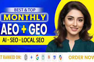 do monthly website local off page seo geo aeo backlinks building for ai search