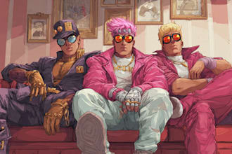 draw anything you want in jojo bizzare adventure anime style