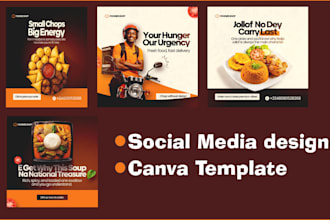 design stunning canva templates, instagram posts, facebook ads