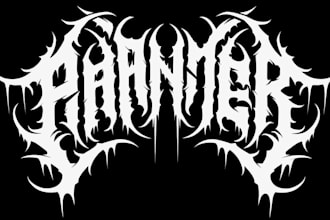 create black metal, death metal, gothic font logo