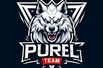 design custom wolf mascot logo with t shirt design