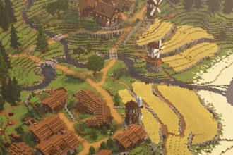 build custom minecraft builds, maps, spawn, house, castle as a mineccaft