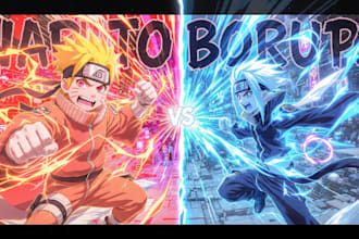 draw you in naruto style and anime character