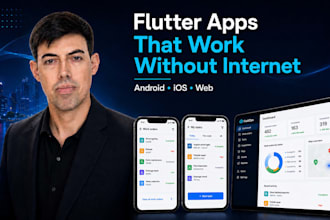 build a flutter app and web that works without internet