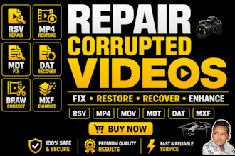 fix corrupted video, repair damaged video files