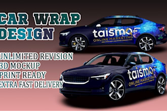 create van car, truck, custom vehicle wrap design