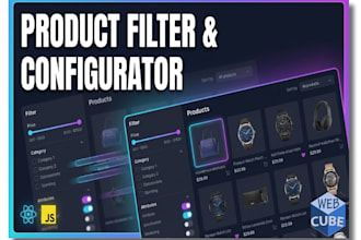 build custom javascript product filter and configurator widget