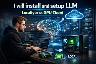 install, setup llm locally or on GPU cloud
