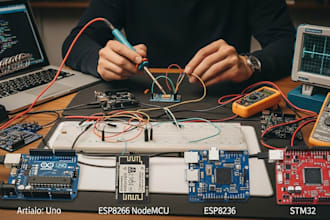 do arduino, esp32, esp8266 and stm32 programming  for you
