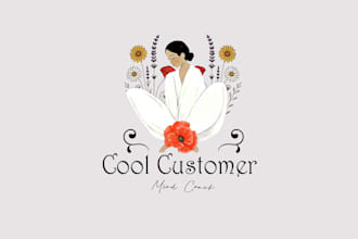 design logo with vintage illustration