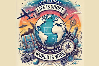 design custom adventures logo with t shirt design