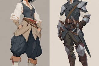 professionally draw your dnd character or party