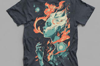 create unique streetwear, edgy, artsy tshirt designs