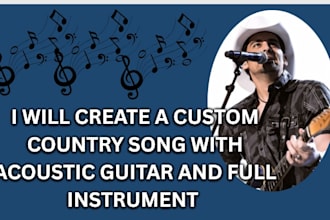 create a custom male country song with acoustic guitar as a pro singer