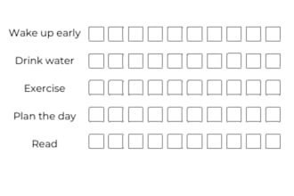provide a morning routine tracker printable PDF