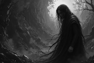 create dark art illustration