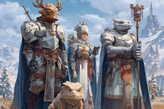 draw character fantasy illustration for dnd party