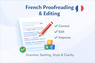 proofread and correct your french text professionally