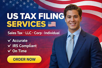 file US sales tax and US tax returns for llc, corporations, and individuals