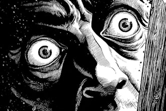 create a vintage horror comics artwork