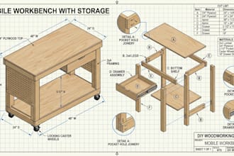 create detailed 2d and 3d shop drawings for furniture, diy woodworking projects