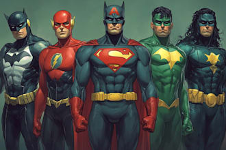 draw superhero comic page superhero character for comics