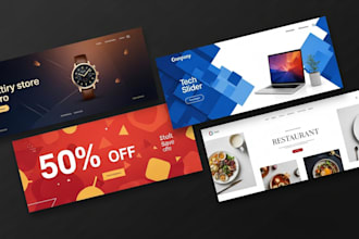 design professional website banners sliders hero sections and for shopify store