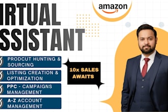 be your expert amazon virtual assistant, private label, fba consultant
