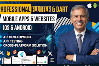 develop flutter dart mobile apps and websites for ios and android