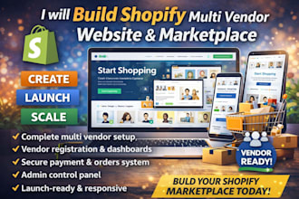 build shopify multi vendor website shopify marketplace shopify multi vendor