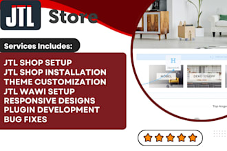 customize jtl wawi  jtl shopware shop setup SEO ready theme plugin installation