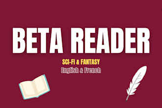 beta read your fantasy or scifi story in french or english